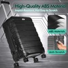 AnyZip Luggage PC ABS Hardside Lightweight Suitcase with 4 Universal