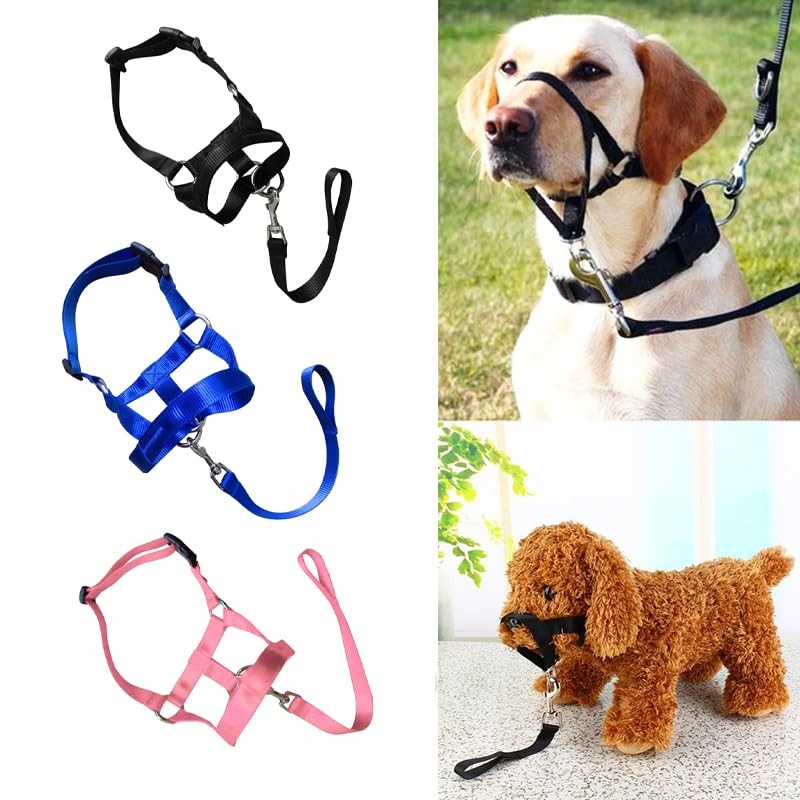 AIMALL Adjustable Dog Head Halter - Effective Anti-Pulling Training Collar