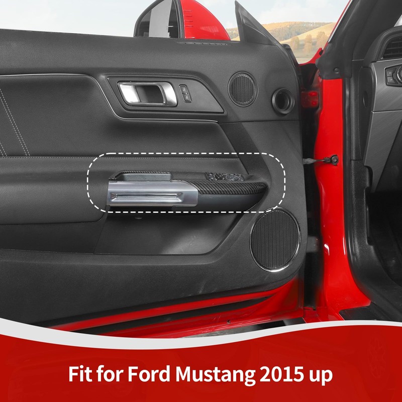 JOSHELA for Mustang Power Window Switch Panel Trim Cover for