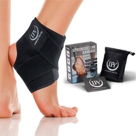 LFY Luminary for you Foot Bandage - Ankle Brace for Injuries / Adjustable up to Size (42) / Suitable for Narrow Feet