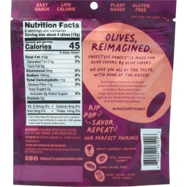 Freestyle Snacks Olives Kalamata Extra Vegan 4 Oz (Pack Of 6)
