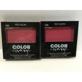 Revlon LOT OF 2 - Revlon Hot Cheeks Color Charge Powder Blush HOT CHEEKS #100 Full Size