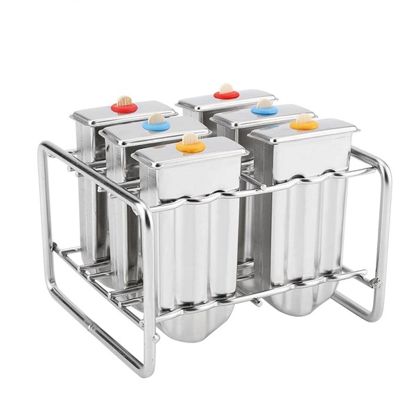 Stainless Steel Popsicle Mold, Ice Pop Mold with Stick Holder,