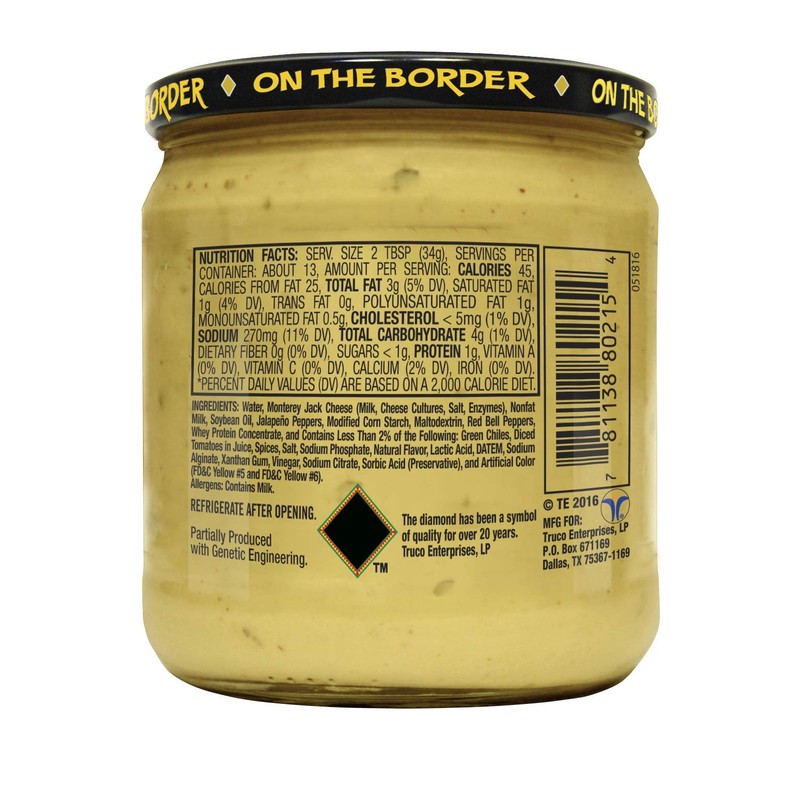 On The Border Salsa Con Queso, 15.5-Ounce Jar (Pack of