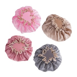TOVINANNA 4pcs Hair Salon Cap Bathing Cap Hair Shower Cap Adjustable Hair Bonnet Waterproof Cap Shower Hat Bathing Shower Caps Cover Headwear Night Sleeping Cap Women Shower Cap