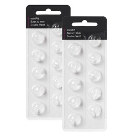 Hearing Aid Domes for Oticon Replacements, Oticon Minifit Double Vent Bass Domes (12 mm/2 Packs）, Universal Domes for Oticon Hearing Aid Supplies.