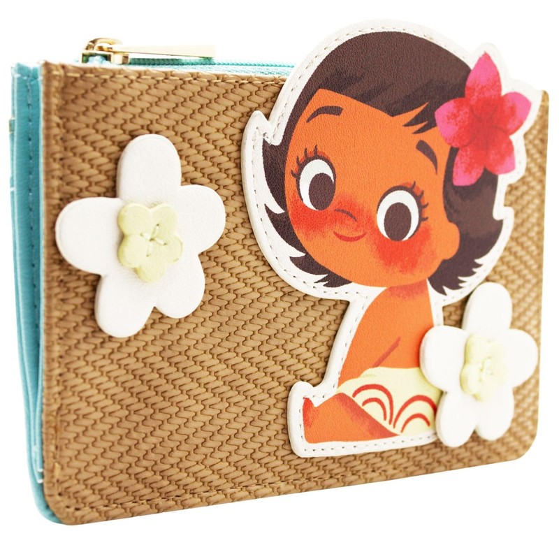 Moana Jung with Flowers Brown Wallet, brown, Card Holder