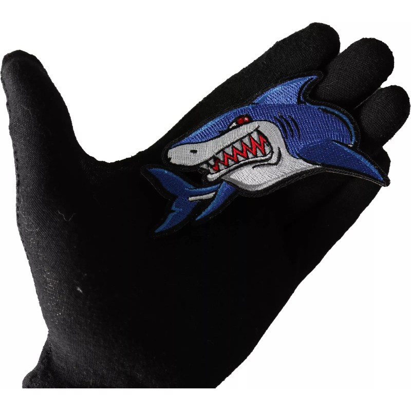 Ivamis Iron on Shark Patch - 4x2.75 inch - P7032
