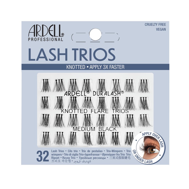 Ardell Individual Trios Eyelash, Black, Medium