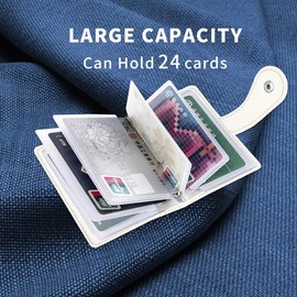 PRIVILLA 2 Pcs Credit Card Holder and Credit Card Wallet，Sd Card Holder Each Has 26 Card Slots for Organizers, 2024 New Credit Card Holders for Men and Women (Night sky)