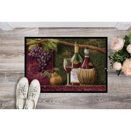 Caroline's Treasures PTW2044JMAT Wine Chateau Roma Doormat 24x36 Front Door Mat Indoor Outdoor Rugs for Entryway, Non Slip Washable Low Pile, 24H X 36W
