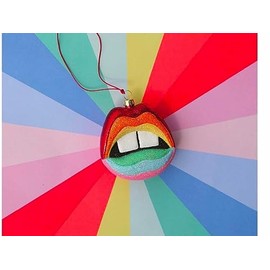 Spectrum Rainbow Lips | Cody Foster Vintage-Inspired Glass Blown Collectible Christmas Ornament