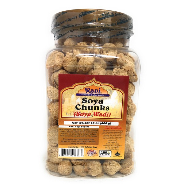 Rani Soya Chunks Nuggets (High Protien) Vadi 14oz (400g) ~ All Natural, Salt-Free | Vegan | No Colors | Gluten Friendly | NON-GMO | Indian Origin | Meat Alternate Substitute