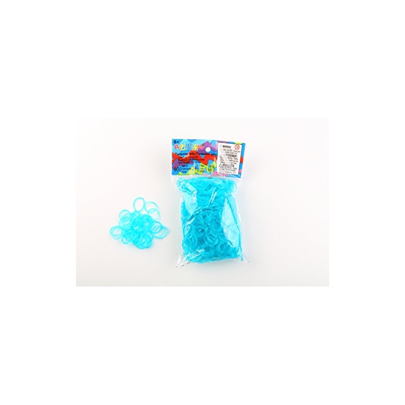 Haargummis Rainbow Loom Türkis Jelly