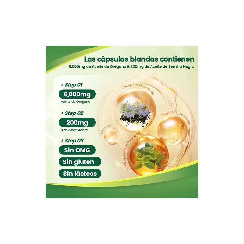 Vvivonu Aceite De Orégano 6000mg 300 Cápsulas