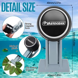 Blulu 1 Pcs Magnetic Seaweed Feeding Clips Saltwater Aquarium Tank Accessories Algae Magnet Seaweed Feeder for Fish and Aquatic Pets, Automatic Fish Feeder