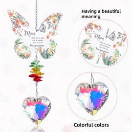 124G Friend Gifts for Women,Butterfly Friendship Crystal Sunc/atcher Friendship Gifts,Crystal Sunc/atcher Birthday Gifts,Female Special Anniversary Graduation Presents