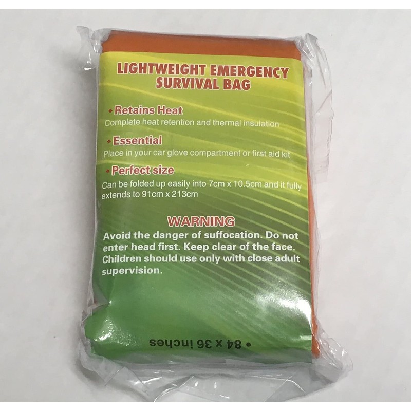 Sleeping Bag Heavy Duty Emergency Solar Thermal Bivy Sack Survival