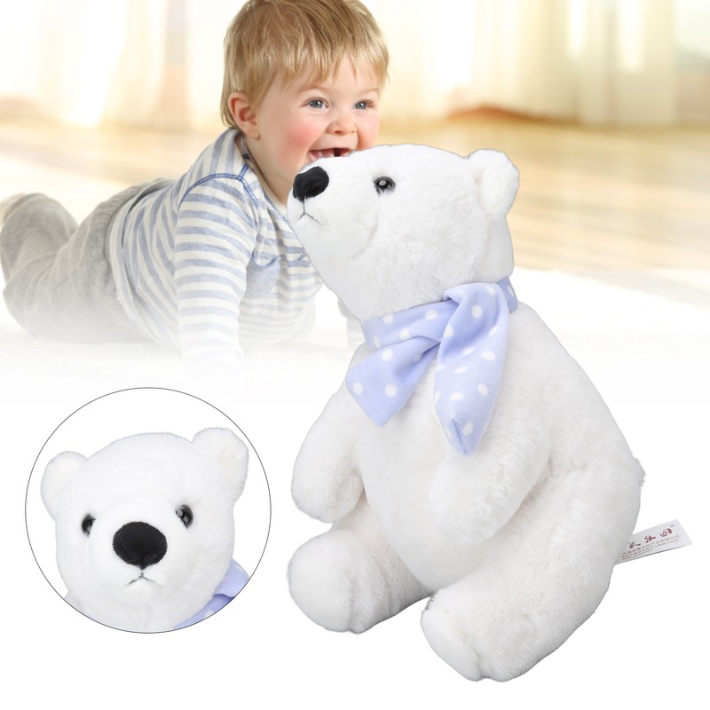 White Bear Stuffed Baby Soft Comfortable Cream Animal Plush Sleep