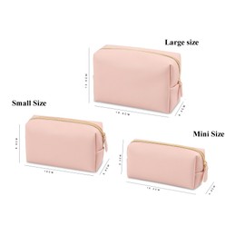 BRMM MIA Makeup Pouch, Fashionable, Cosmetics Pouch, Functional, Large Capacity, Waterproof, Small Items, Lightweight, Waterproof, Business Trips, Travel Cosmetic Bag, Pouch for Women, PINK
