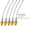 TUOLNK 5PCS IPX MHF4 to RPSMA Antenna 0.81mm Coax Cable,