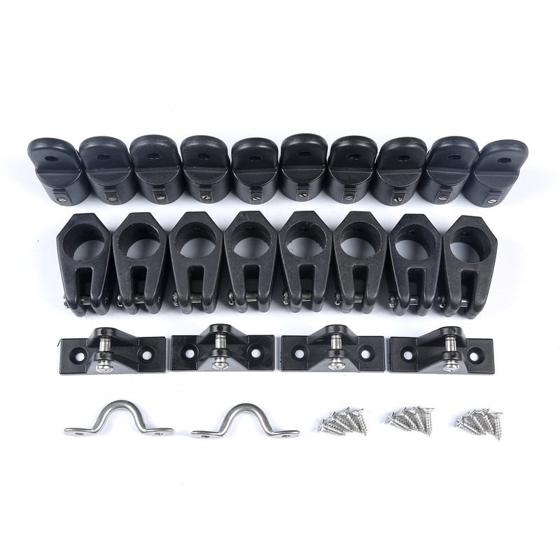 Mxeol Boat Top Fittings Hardware Combo Black Nylon Bimini Caps