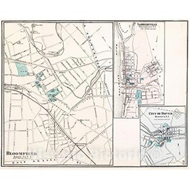 Historic Map : 1872 Bloomfield, N.J. - Vintage Wall Art - 44in x 35in
