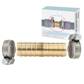 Tecuro Connection Kit for Washing Machine/Dishwasher Outlet Hose Diameter 19/21 mm