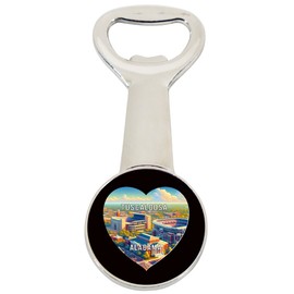 Tuscaloosa Alabama Travel Souvenir Destination Heart Shape Design Magnetic Bottle Opener Single