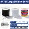 500 Feet Stretchy Bracelet String, 1mm Elastic String for Bracelets,