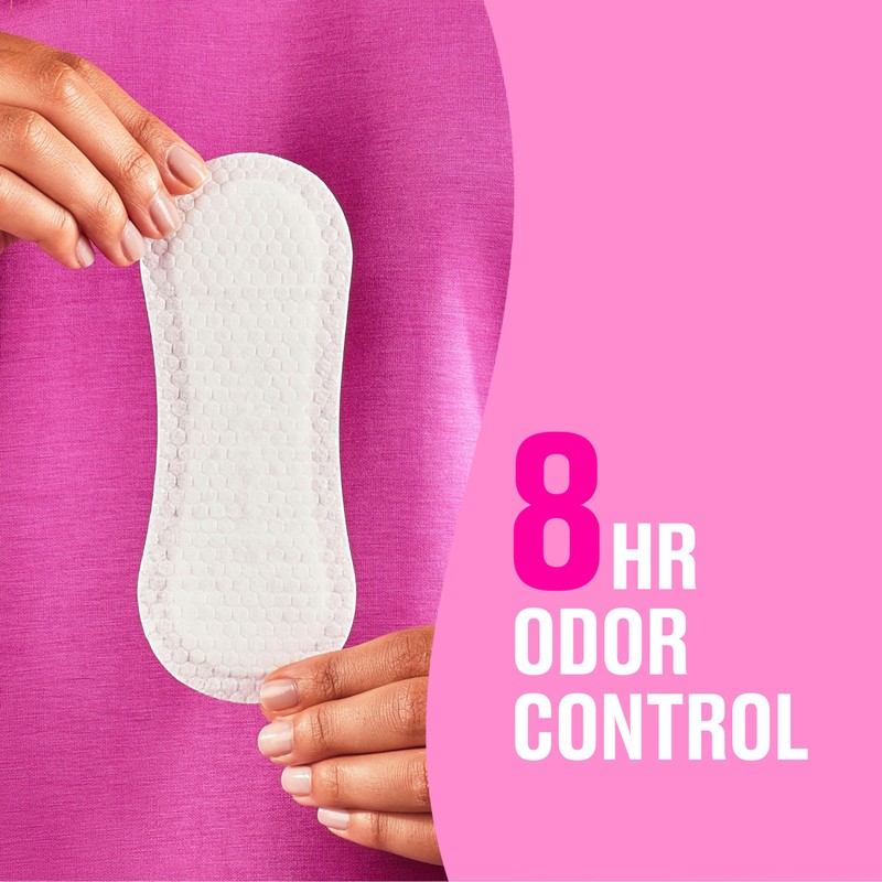 Carefree Panty Liners for Women, Long, Unwrapped, Unscented, 92ct |