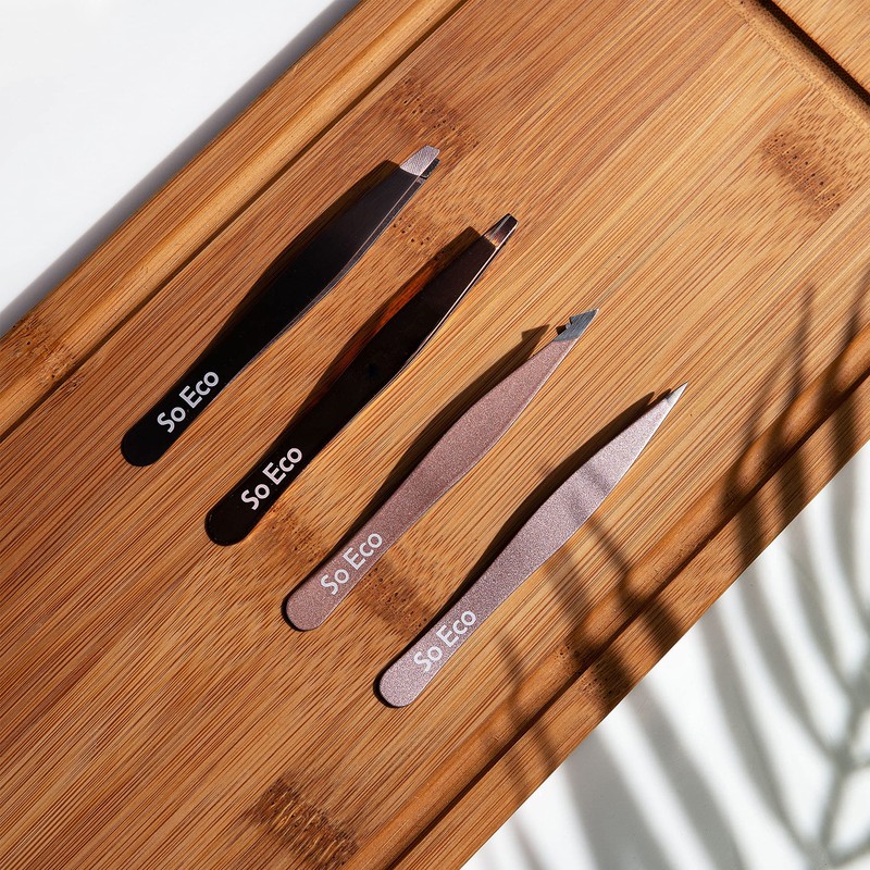So Eco Rose Gold Tweezers Set of 4