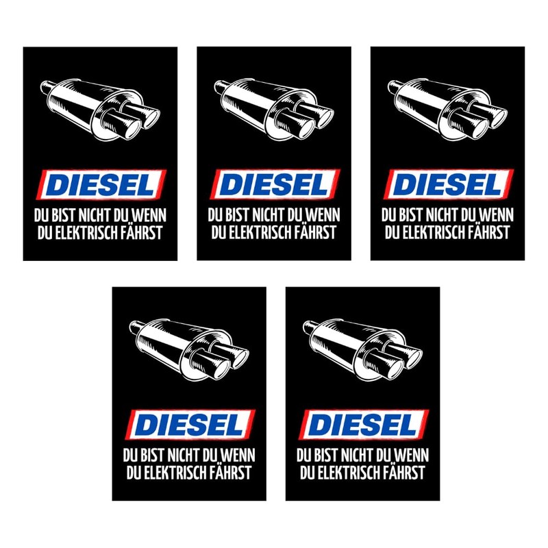 Diesel Funny Car Sticker - Generic: Polyvinyl Chloride, Sticker, Black,