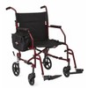 Medline Lightweight Steel Transport Chair, Folding Chair is Portable, Large