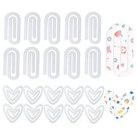 Sublimation Paper Clips Blanks Jumbo Includes 10 Pieces of Each of 2 Different Shapes for A Total of 20 Pieces School Office Supplies