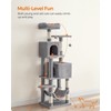 Feandrea Cat Tree, 61-Inch Cat Tower for Indoor Cats, Plush