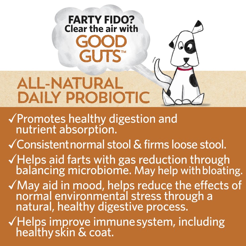 Fidobiotics Good Guts for Big Mutts Probiotic for Dogs, 12