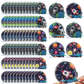 Leyndo 72 Pack Space Themed Pinball Toys Mini Space Pinball Game Pinball Machine for Space Party Favors Toys Stuffers Goodie Bag Fillers Classroom Prizes Rewards