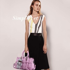 Nicole&Doris New Girl/Female Sweet Shoulder bag Handbag Messenger Bag Crossbody Tote Purple