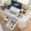 KEIKI 47 Inch Computer Desk with 7 Fabric Drawers, Small