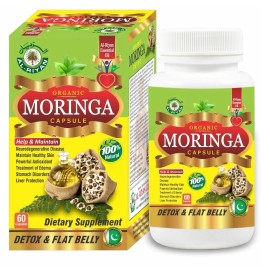 Al-Riyan Organic Moringa Oleifera Leaf Powder 500mg Vegan Capsules Halal | Al-Riyan 60ct