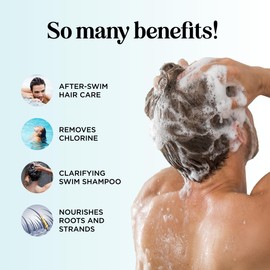 After Swim Shampoo and Conditioner Set - Chlorine Shampoo and Conditioner for Swimmers with Tea Tree and Rosemary Oil - Clarifying Shampoo for Hard Water Chlorine and Saltwater with Replenishing Oils | Maple Holistics