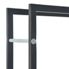 SKM Firewood Rack Black 17.3"x7.9"x39.4" Steel,Black (Weight 8.31KG)