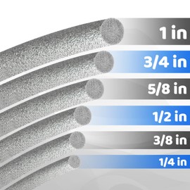 Backer Rod Foam Caulk Saver Concrete Crack Filler for Cement Asphalt Driveway Wall Cracks Concrete Expansion Joint Filler Strips Backing Rod 1 inch 1/2 inch 1/4 inch (Gray, 1/4 Inch x 10 Feet)