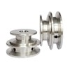 Aluminum Alloy 40/50mm Double Groove Pulley 8-20mm Fixed Bore V