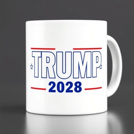 Funny Trump 2028 Mug – Make America Great Again – Patriotic Red MAGA Pro Trump