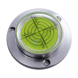 Máquina de nivel de placa de brida, herramienta de viaje, remolque, caravana, nivelación de caravana, pequeño alcance pequeño, nivel de burbuja redondo (diámetro 60 mm)
