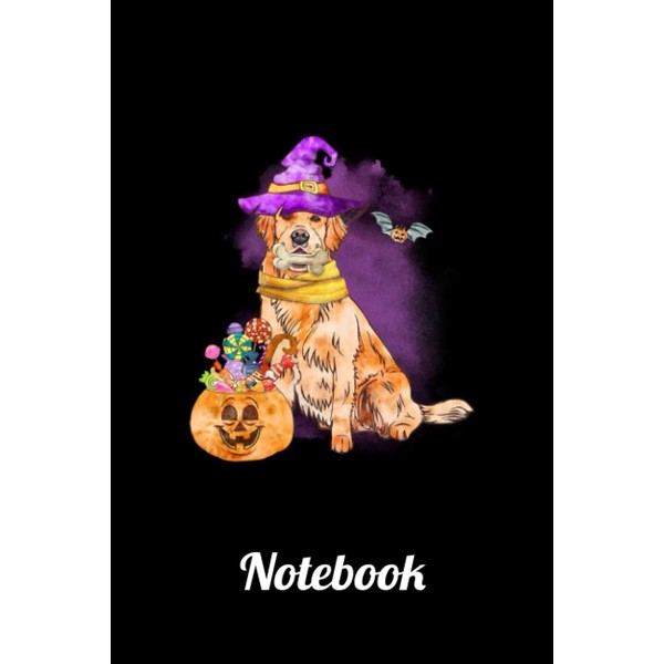 Trick Or Treat Dog Pumpkin Halloween journal notebook: Halloween Notepad,
