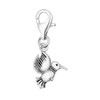 Quiges 925 Silver Charm Pendant Birds with Lobster Clasp for