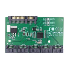 xiwai SATA HUB Ports 3.0 6Gbps 1 to 5 Splitter Adapter Converter PM Multiplier Port Selector JMB575